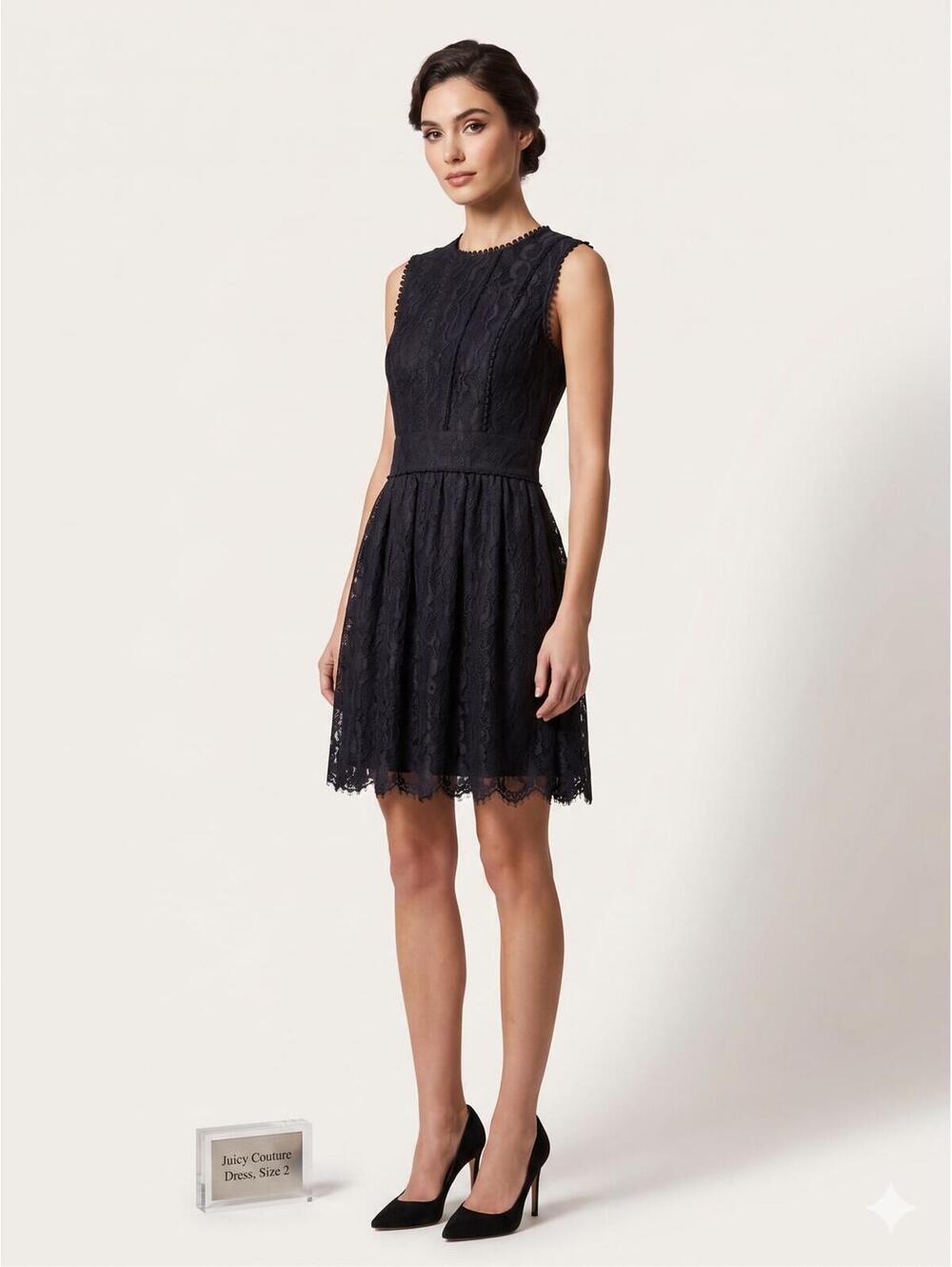 Juicy Couture Black Label Lace Mini Dress – Size 2